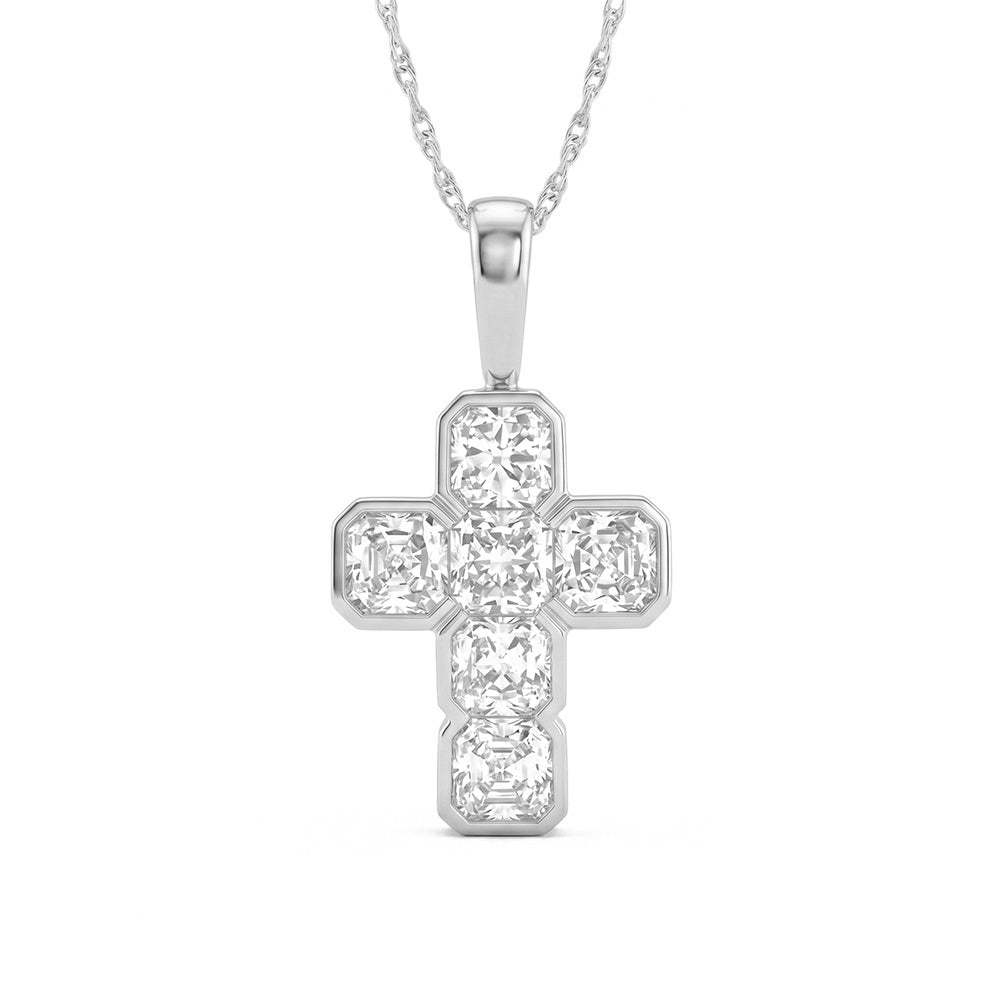 1.44ct 14K White Gold  Diamond Necklace 18