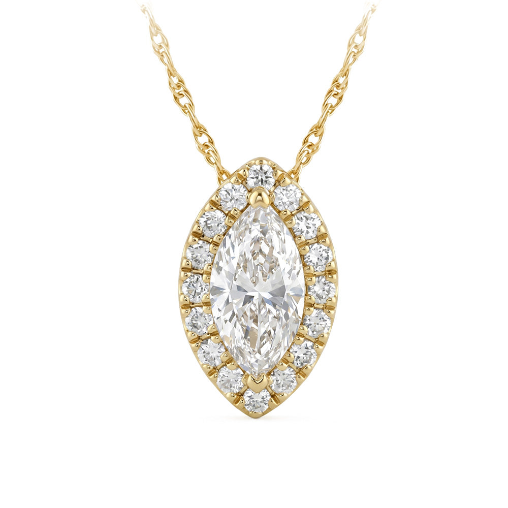 0.65ct 14K Yellow Gold  Diamond Necklace 18
