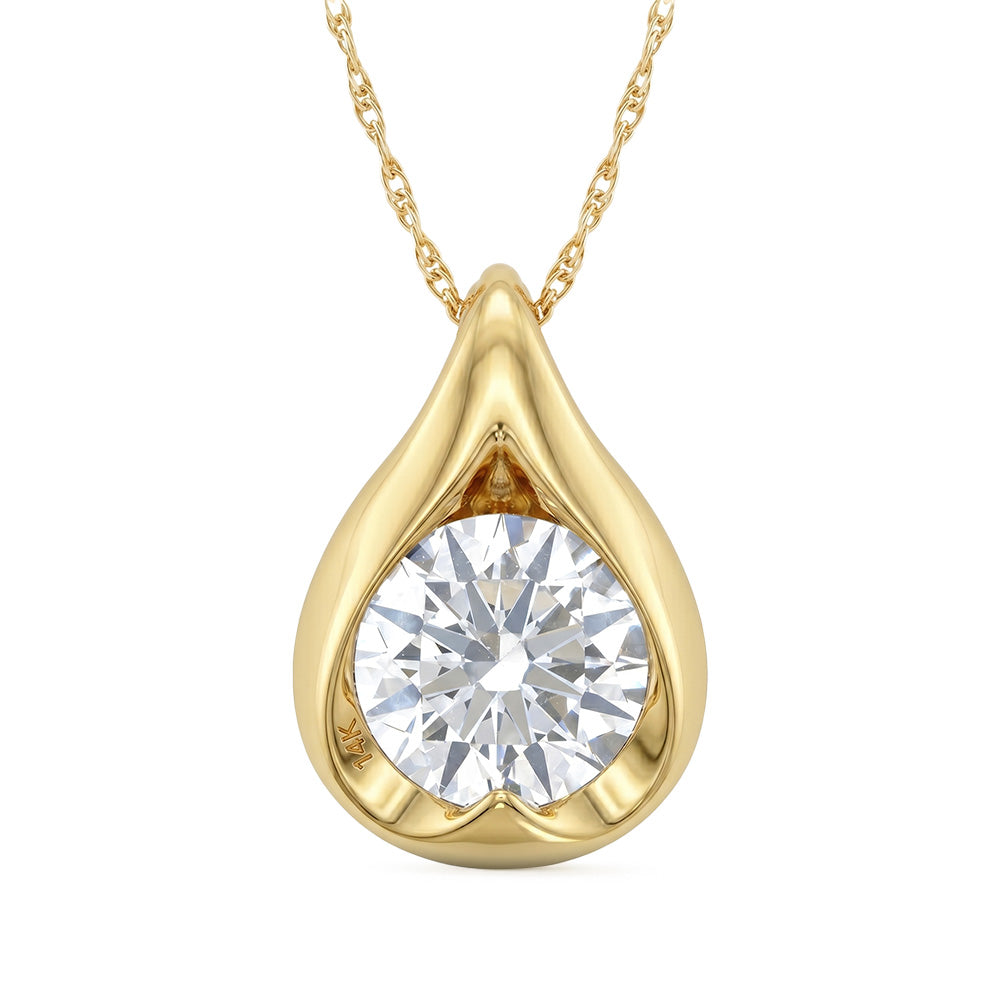 1.00ct 14K Yellow Gold  Diamond Necklace 18