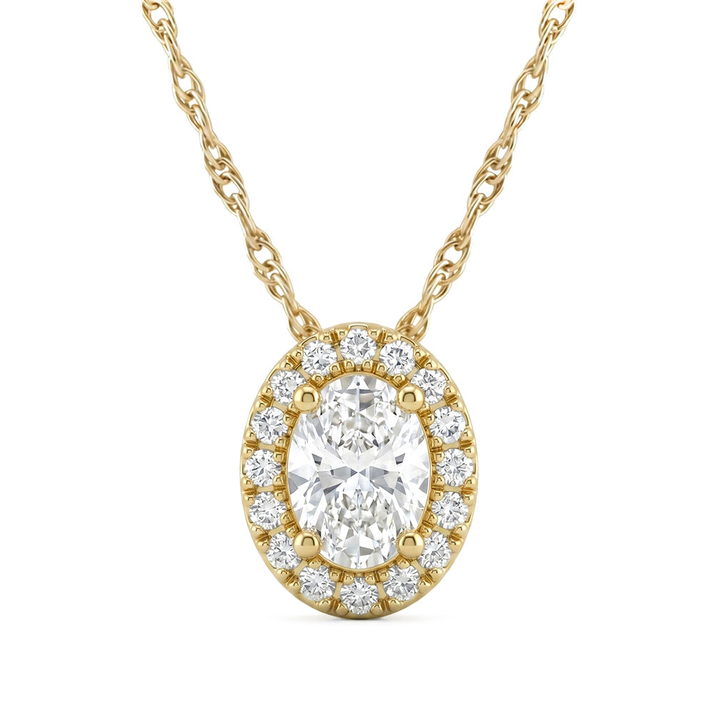 0.65ct 14K Yellow Gold  Diamond Necklace 18