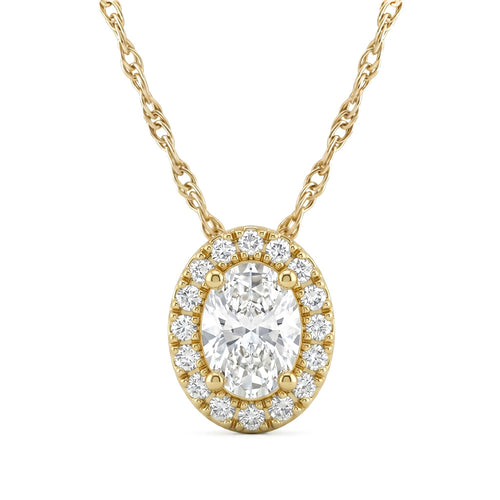 0.65ct 14K Yellow Gold  Diamond Necklace 18