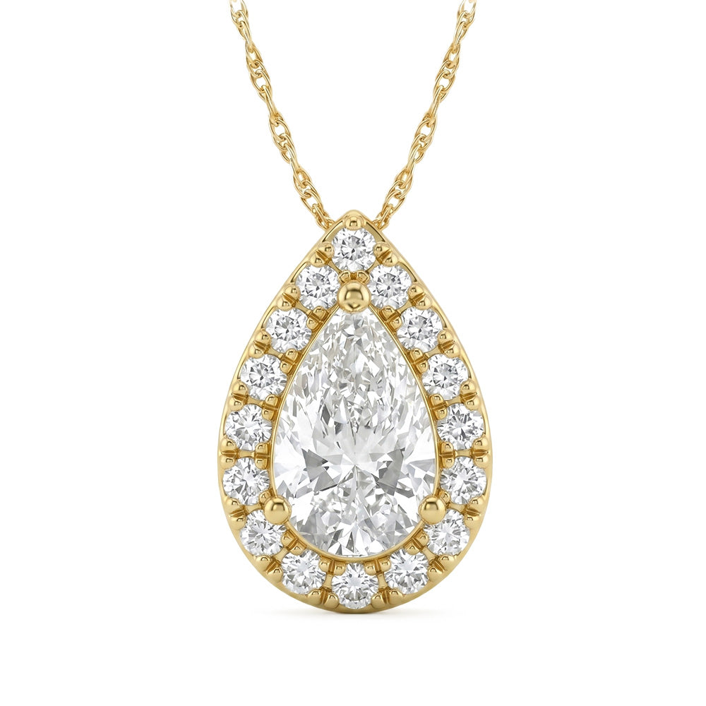 0.65ct 14K Yellow Gold  Diamond Necklace 18