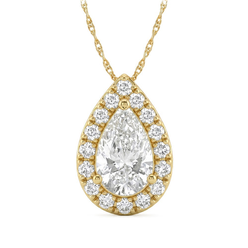 0.65ct 14K Yellow Gold  Diamond Necklace 18