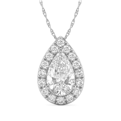 0.65ct 14K White Gold  Diamond Necklace 18