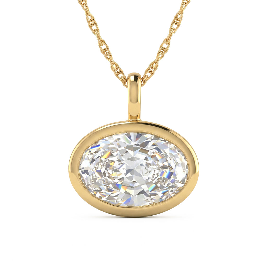 3.03ct 14K Yellow Gold  Diamond Necklace 18