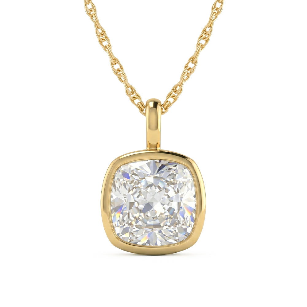3.03ct 14K Yellow Gold  Diamond Necklace 18