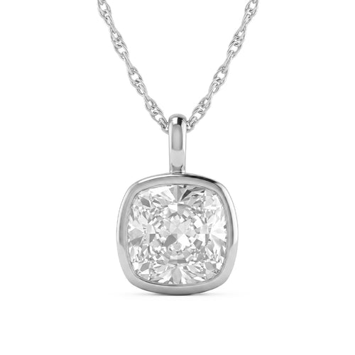 3.03ct 14K White Gold  Diamond Necklace 18