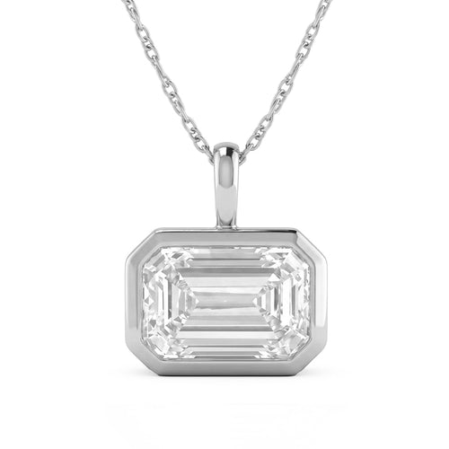 3.03ct 14K White Gold  Diamond Necklace 18