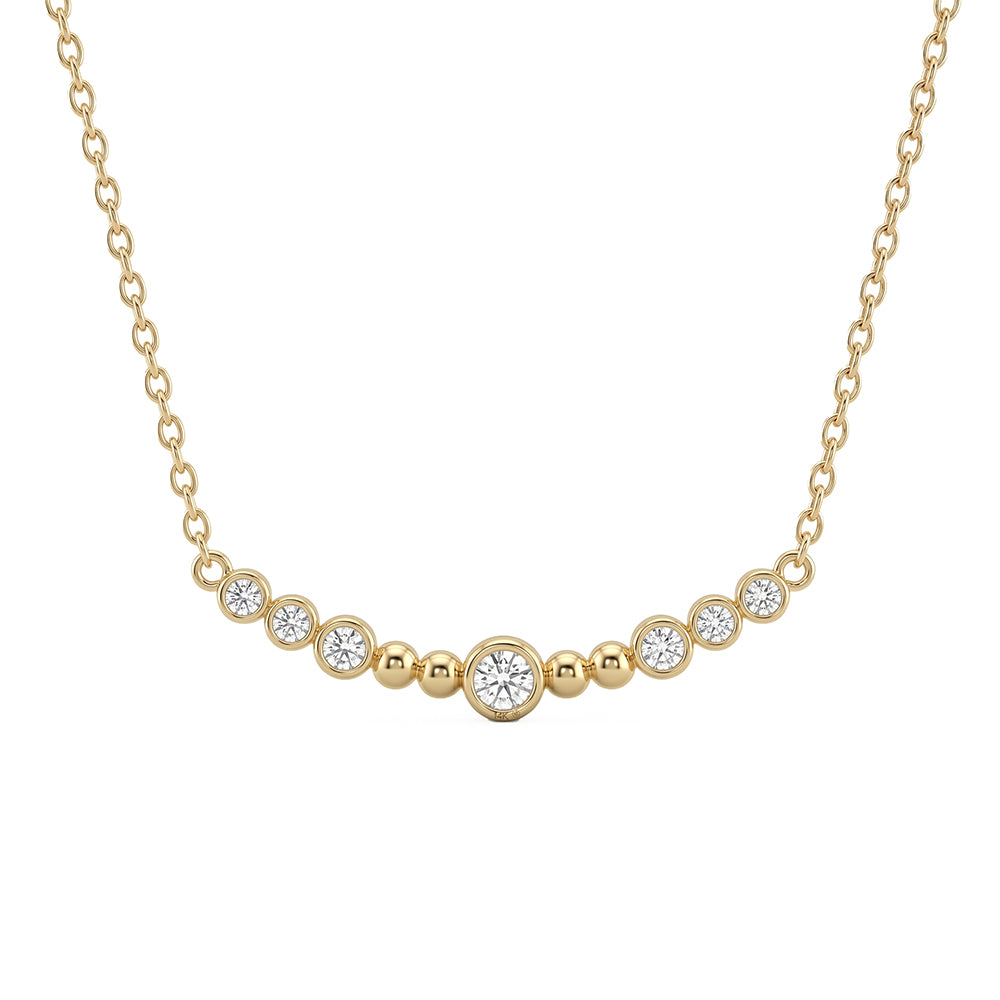 .25ct 14K Yellow Gold  Diamond Necklace 18