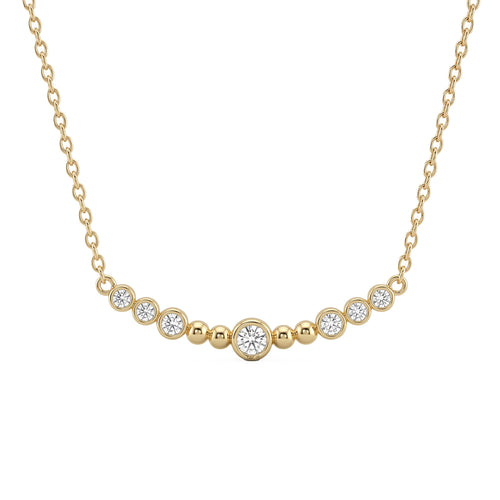 .25ct 14K Yellow Gold  Diamond Necklace 18
