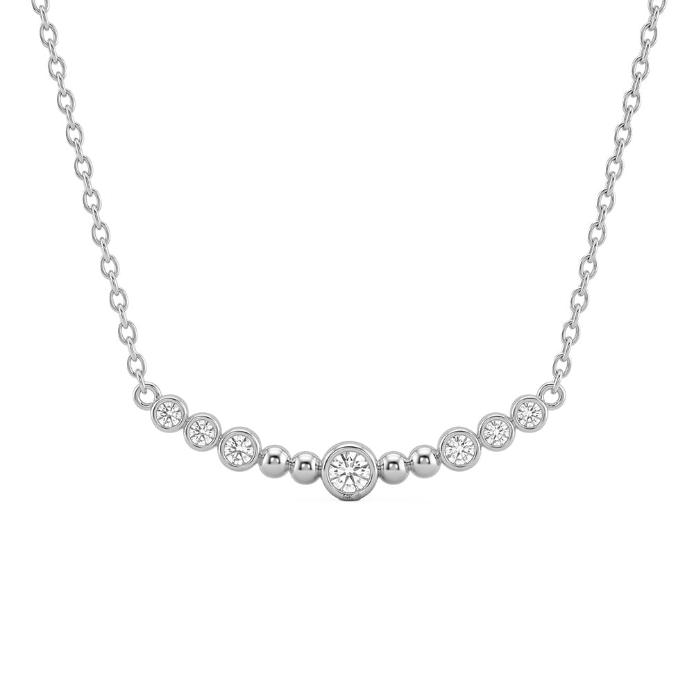 .25ct 14K White Gold  Diamond Necklace 18
