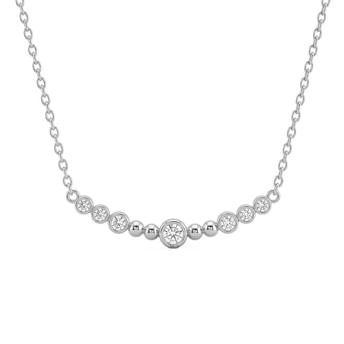 .25ct 14K White Gold  Diamond Necklace 18