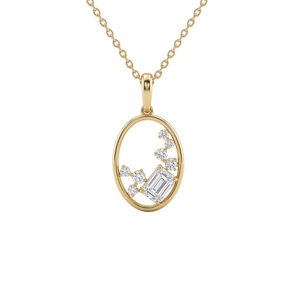 .54ct 14K Yellow Gold  Diamond Necklace 18