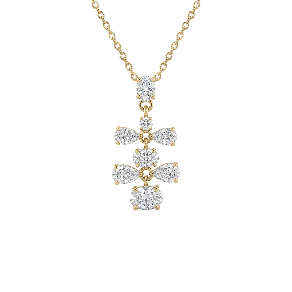 1.02ct 14K Yellow Gold  Diamond Necklace 18