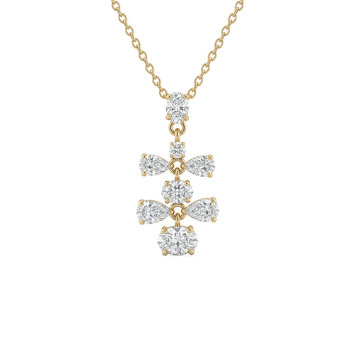 1.02ct 14K Yellow Gold  Diamond Necklace 18