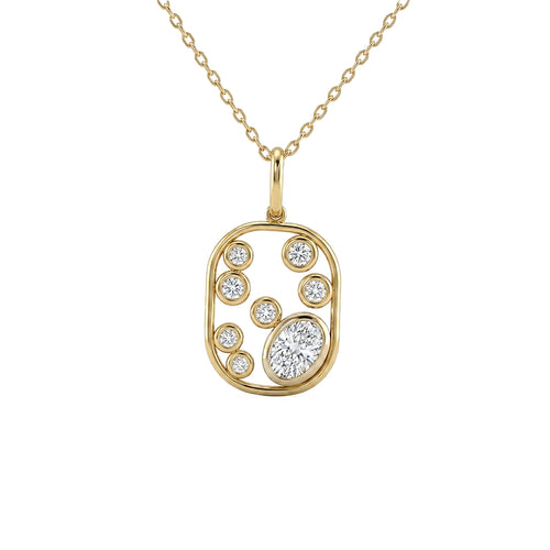 .53ct 14K Yellow Gold  Diamond Necklace 18