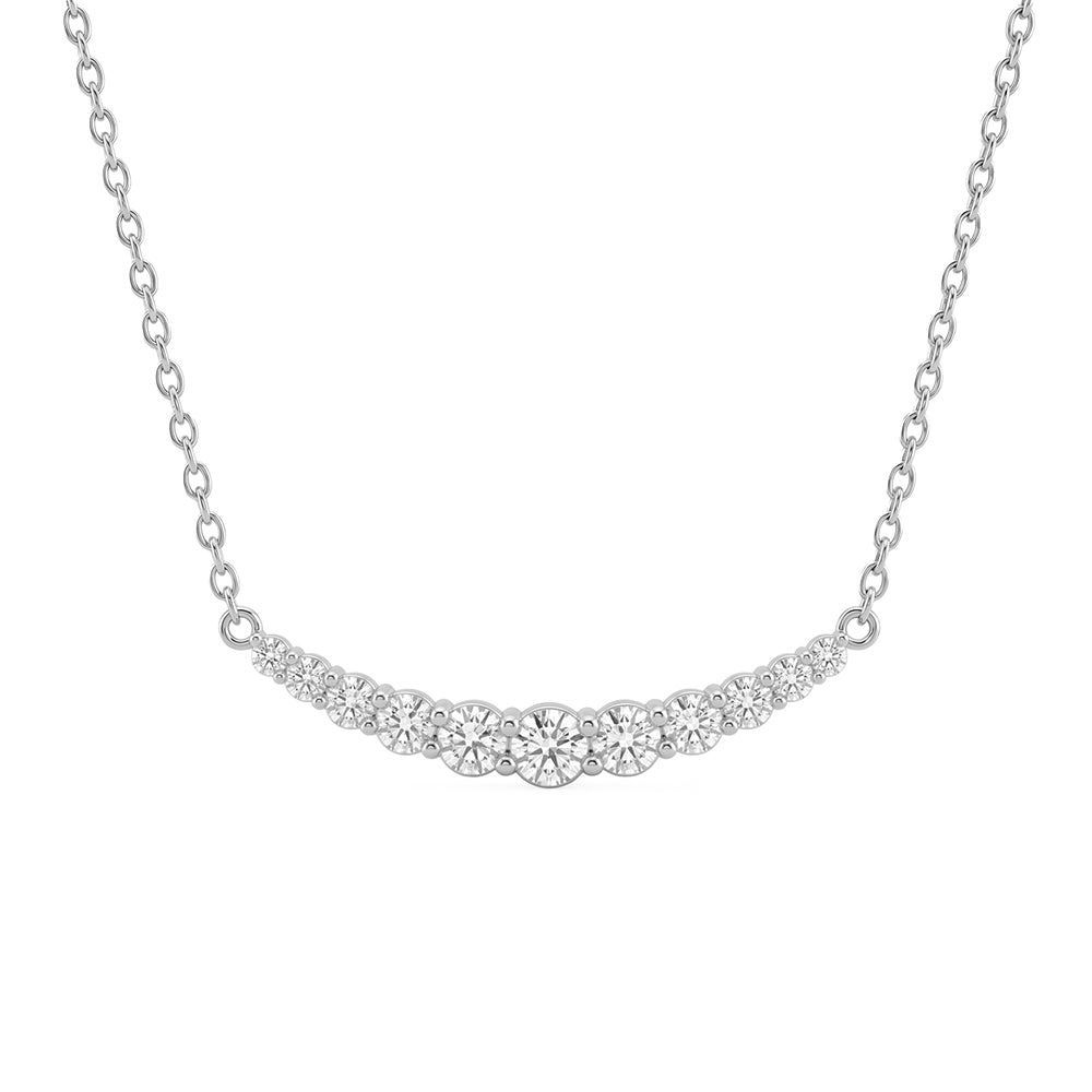 .53ct 14K White Gold  Diamond Necklace 18