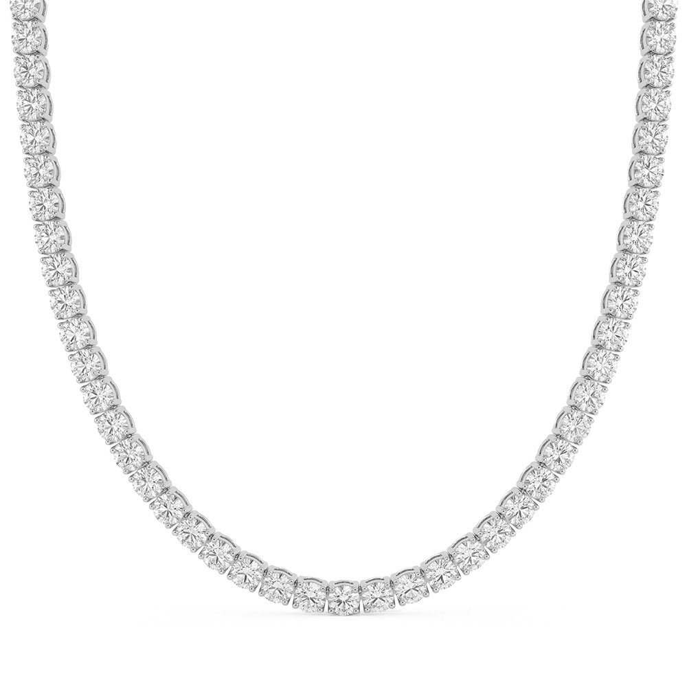 35.92ct 14K White Gold  Diamond Necklace 16