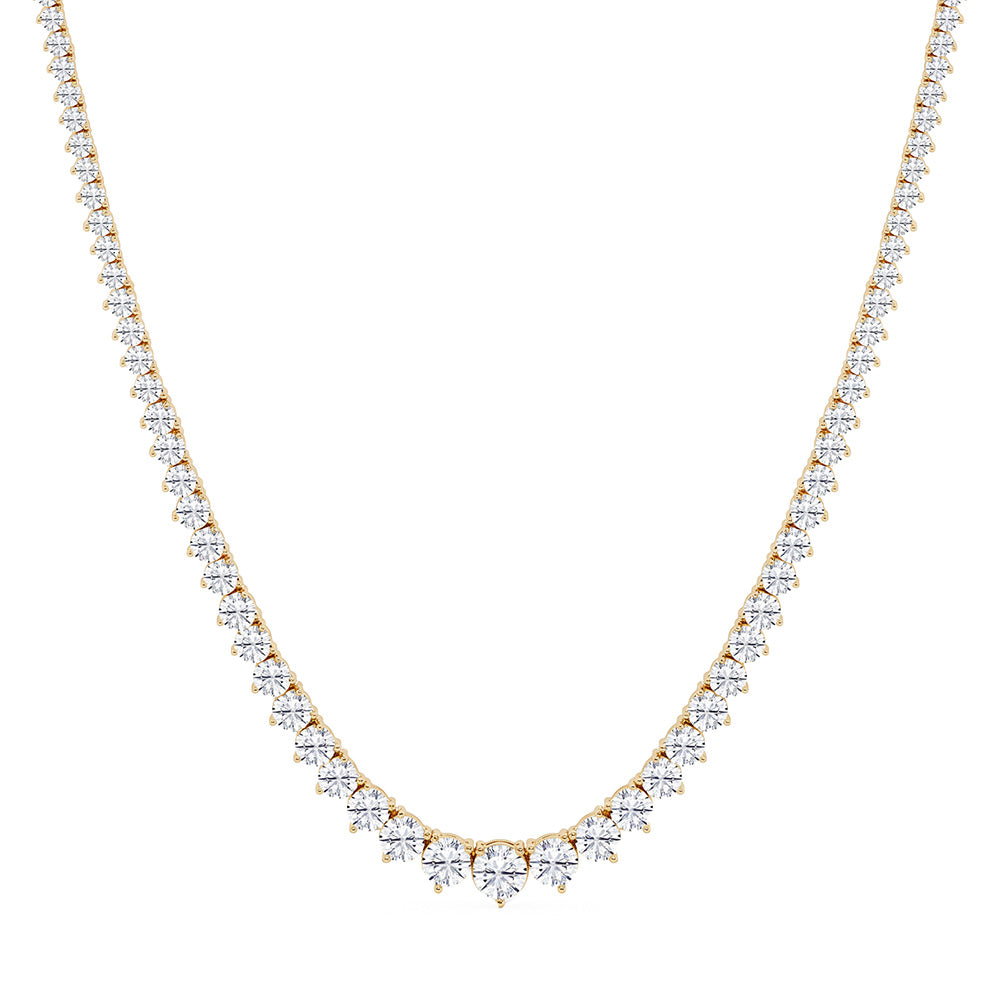 9.97ct 14K Yellow Gold  Diamond Necklace 16