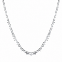 10.00ct 14K White Gold  Diamond Necklace 16