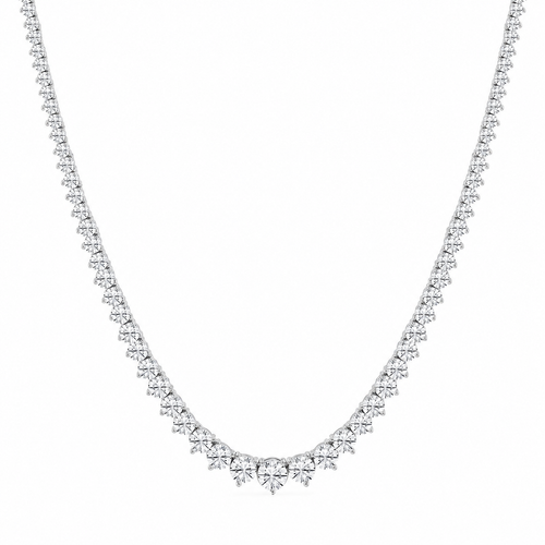 10.00ct 14K White Gold  Diamond Necklace 16