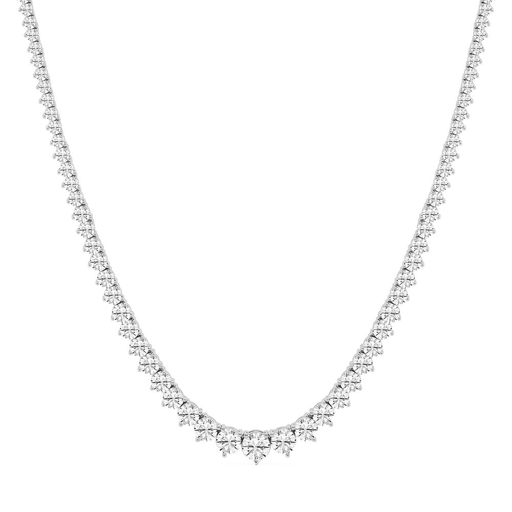 5.50ct 14K White Gold  Diamond Necklace 16