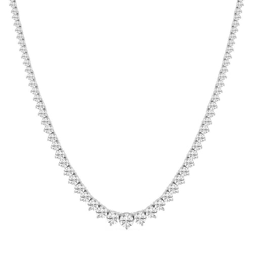 5.50ct 14K White Gold  Diamond Necklace 16