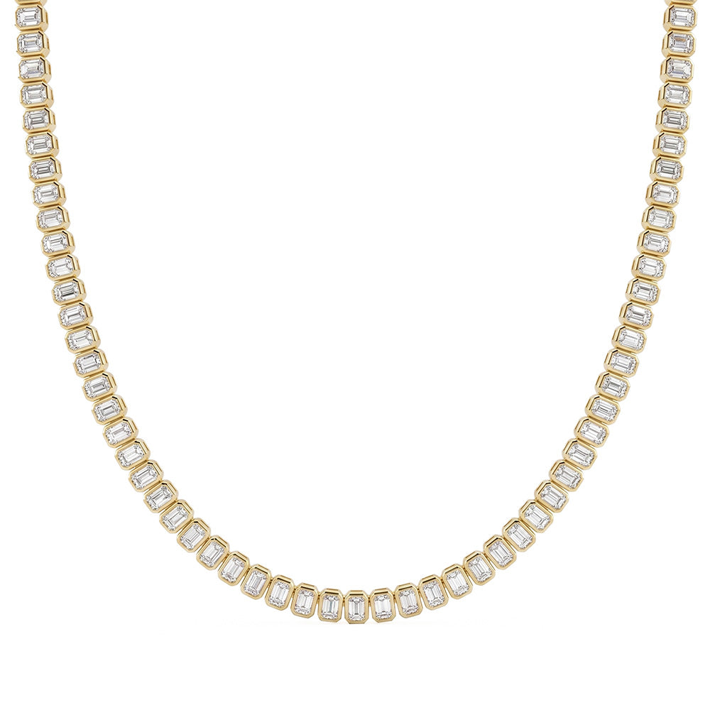 18.80ct 14K Yellow Gold  Diamond Necklace 16