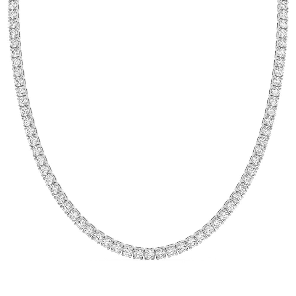 14.52ct 14K White Gold  Diamond Necklace 16