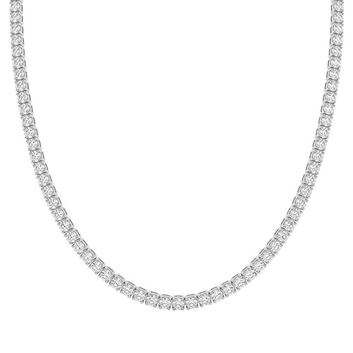 14.52ct 14K White Gold  Diamond Necklace 16