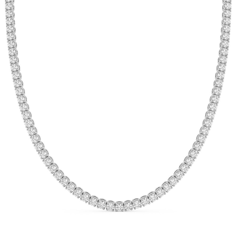 9.13ct 14K White Gold  Diamond Necklace 16