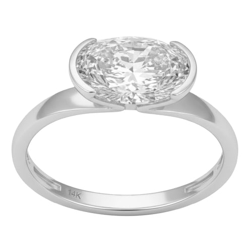 2.02ct 14K White Gold  Diamond Ring Size 6.5