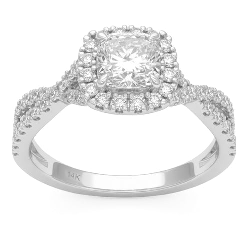 1.53ct 14K White Gold  Diamond Ring Size 6.5 alternate