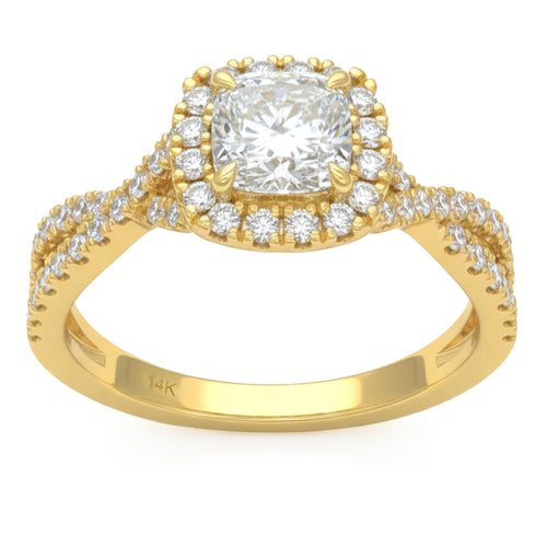 1.52ct 14K Yellow Gold  Diamond Ring Size 6.5 alternate