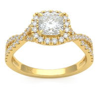 1.52ct 14K Yellow Gold  Diamond Ring Size 6.5