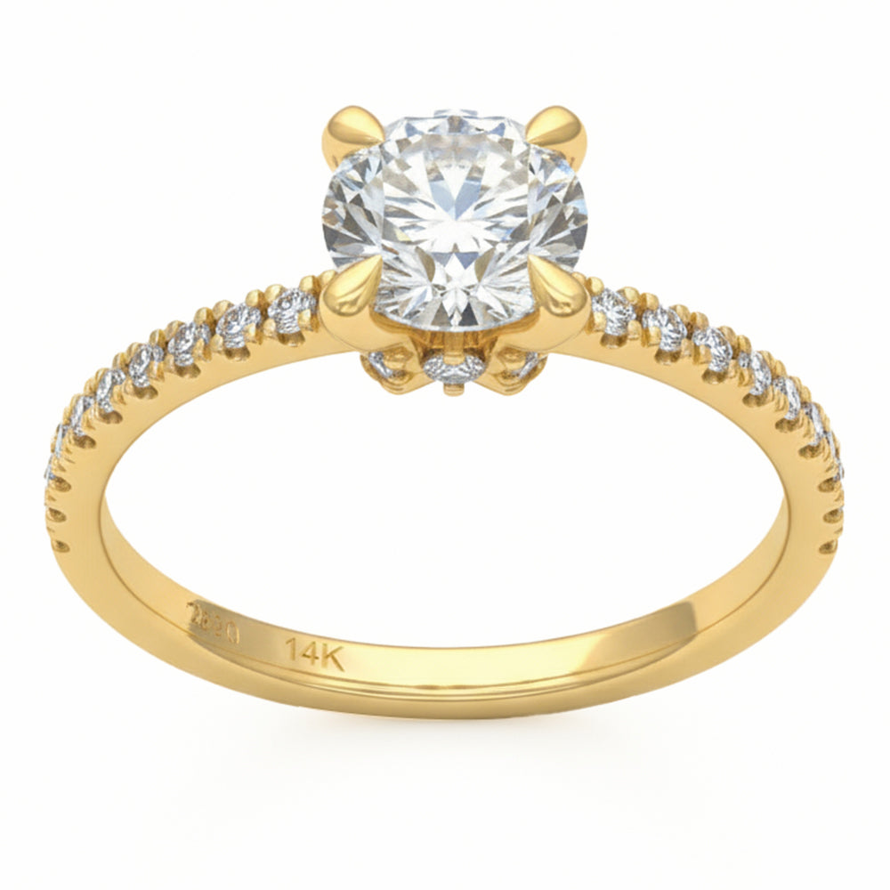 1.38ct 14K Yellow Gold  Diamond Ring Size 6.5