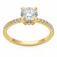 1.38ct 14K Yellow Gold  Diamond Ring Size 6.5