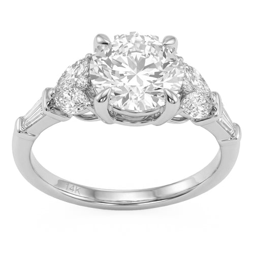 2.57ct 14K White Gold  Diamond Ring Size 6.5 alternate