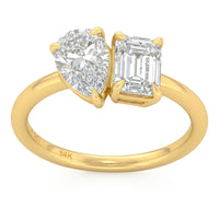 2.06ct 14K Yellow Gold  Diamond Ring Size 6.5