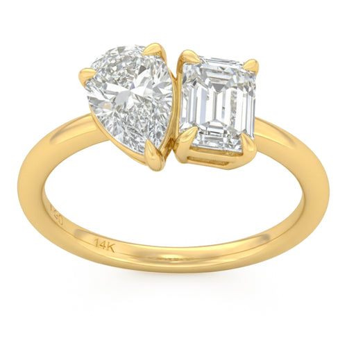 2.06ct 14K Yellow Gold  Diamond Ring Size 6.5 alternate