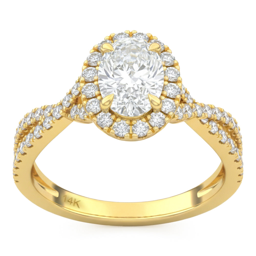 1.52ct 14K Yellow Gold  Diamond Ring Size 6.5