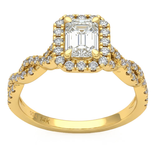 1.52ct 14K Yellow Gold  Diamond Ring Size 6.5 alternate