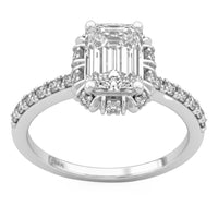 2.49ct 14K White Gold  Diamond Ring Size 6.5