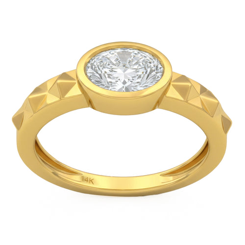 1.03ct 14K Yellow Gold  Diamond Ring Size 6.5 alternate