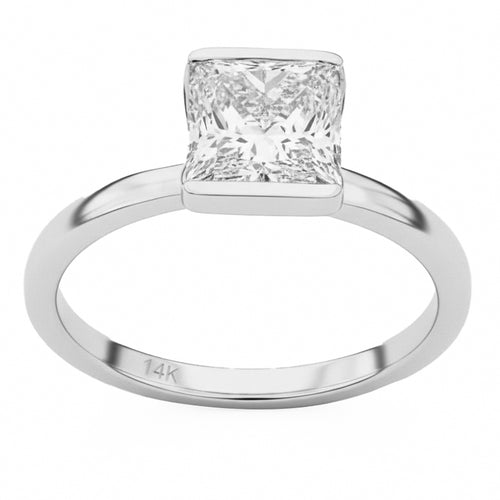 2.01ct 14K White Gold  Diamond Ring Size 6.5 alternate