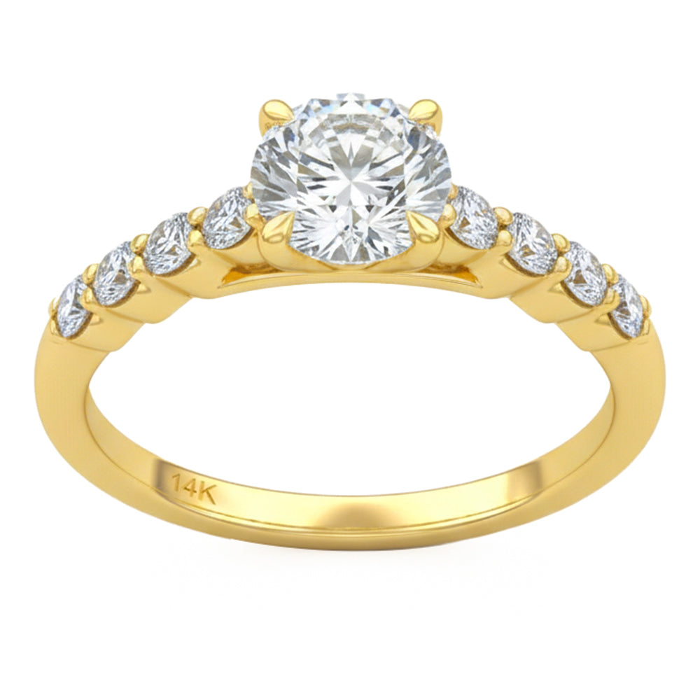 1.55ct 14K Yellow Gold  Diamond Ring Size 6.5