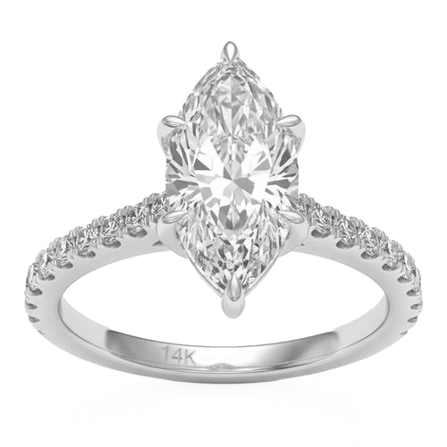 2.52ct 14K White Gold  Diamond Ring Size 6.5 alternate