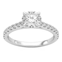 1.53ct 14K White Gold  Diamond Ring Size 6.5