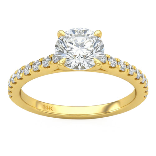 1.54ct 14K Yellow Gold  Diamond Ring Size 6.5 alternate