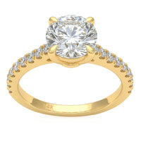 2.54ct 14K Yellow Gold  Diamond Ring Size 6.5